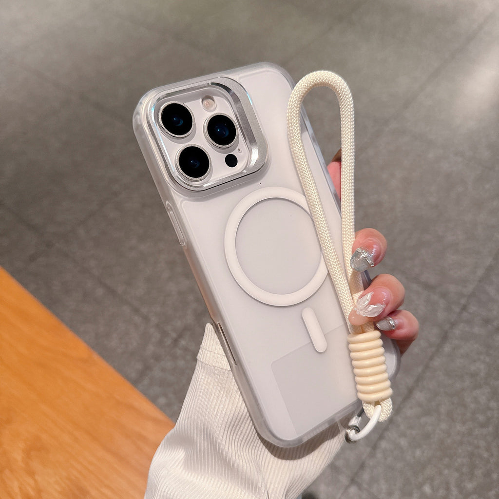 Boîtier de téléphone magnétique à monture de lentilles