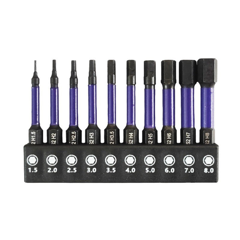 Jeu de visseuses S2 Hexagon Bit 10 pièces H1.5