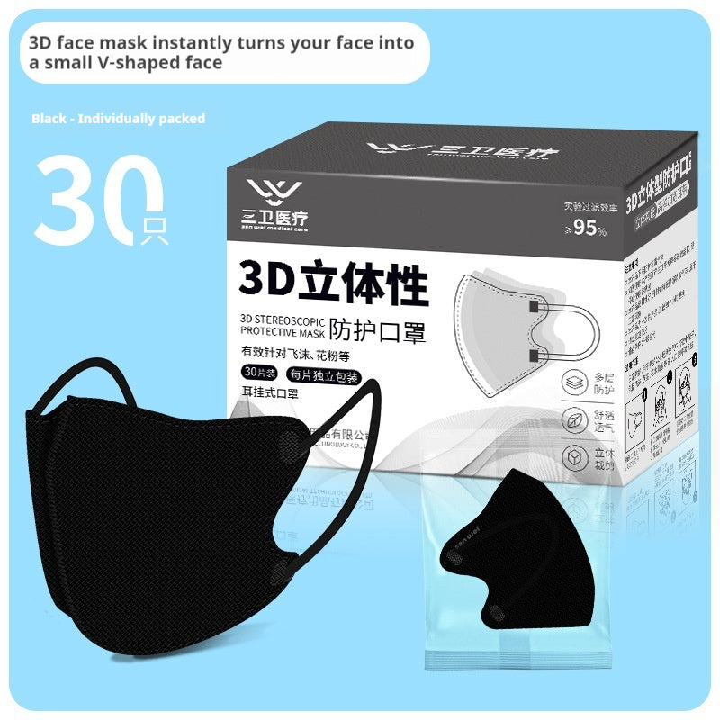 Été mince mignon V visage Ins Style indépendant 3D Masque tridimensionnel 30 PCs