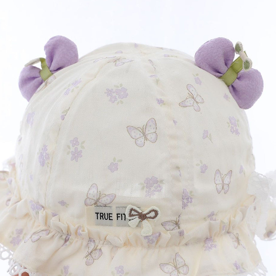 Chapeau en dentelle de papillon pour enfants avec une décoration Bow à l'orée est doux et adora