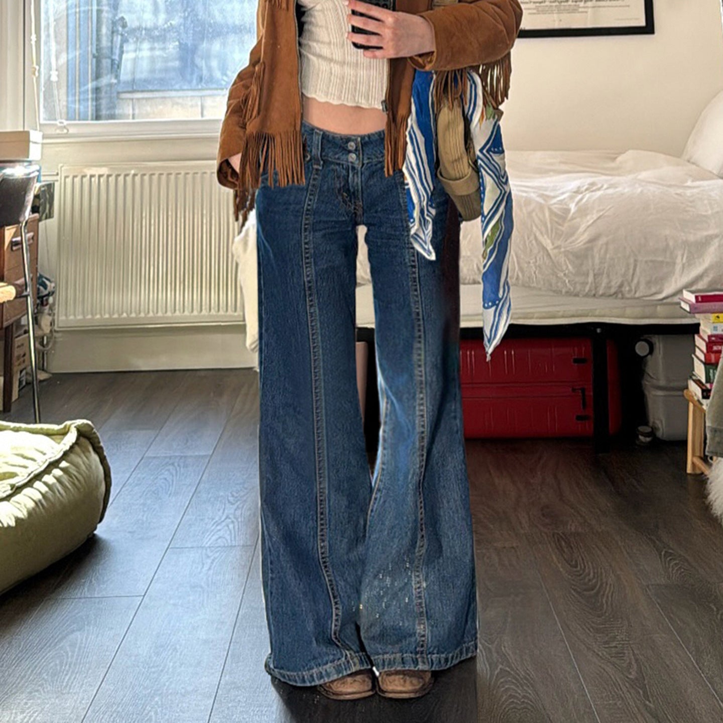 Style américain Vintage Slimming Design Skinny Jeans