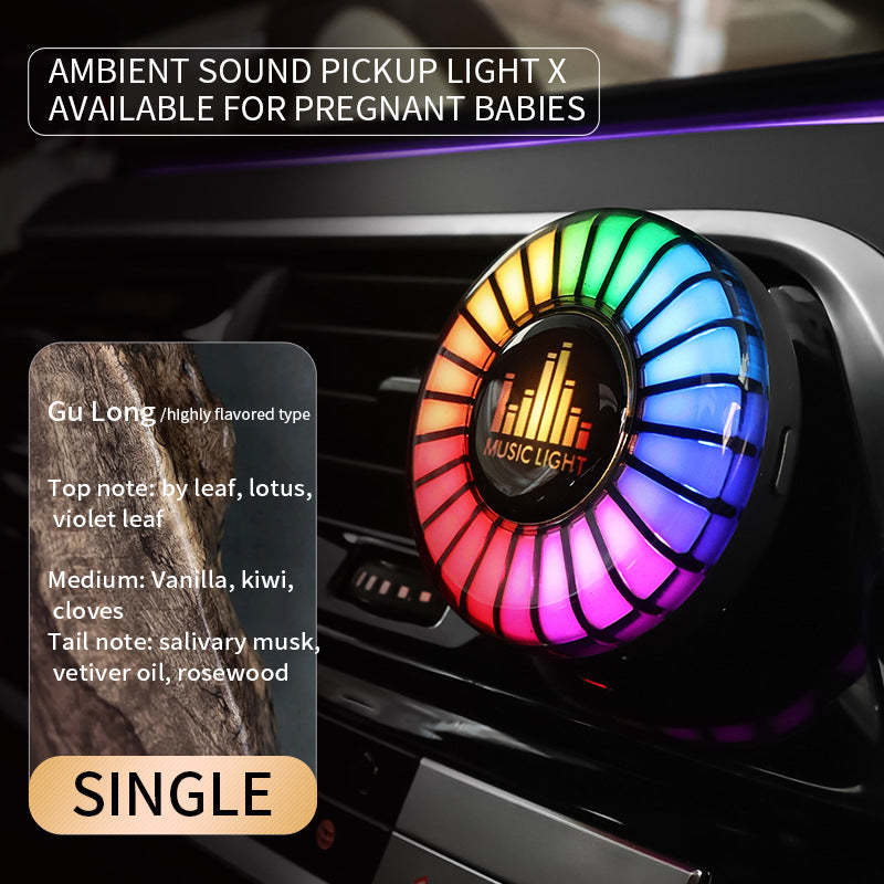 Automobile Aromatherapy Air Vent Acolight Light Pickup Voice Control Rhythm Lampe
