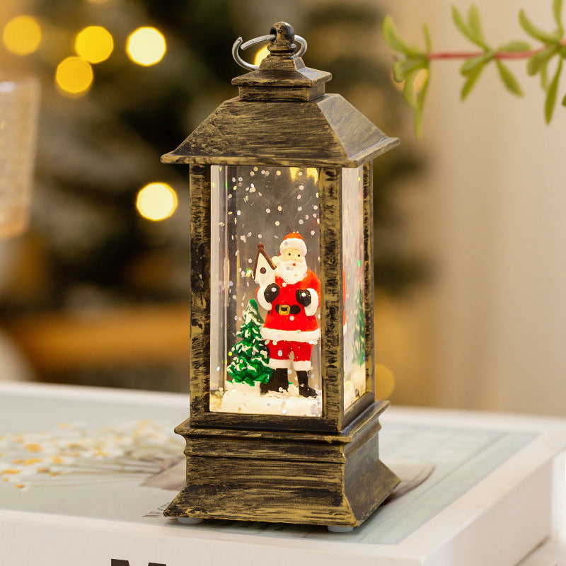 Décorations de Noël Atmosphère Disposition Props Eau Intérieur Nuit Lumières Bureau Créatif