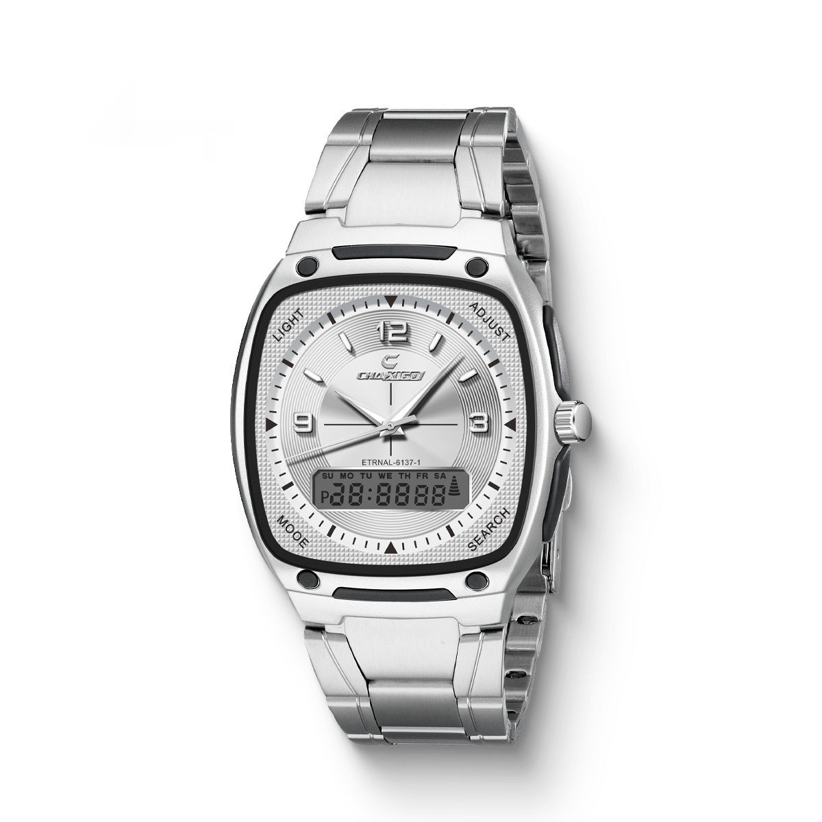 Montre Quartz en alliage homme avec un bracelet en acier