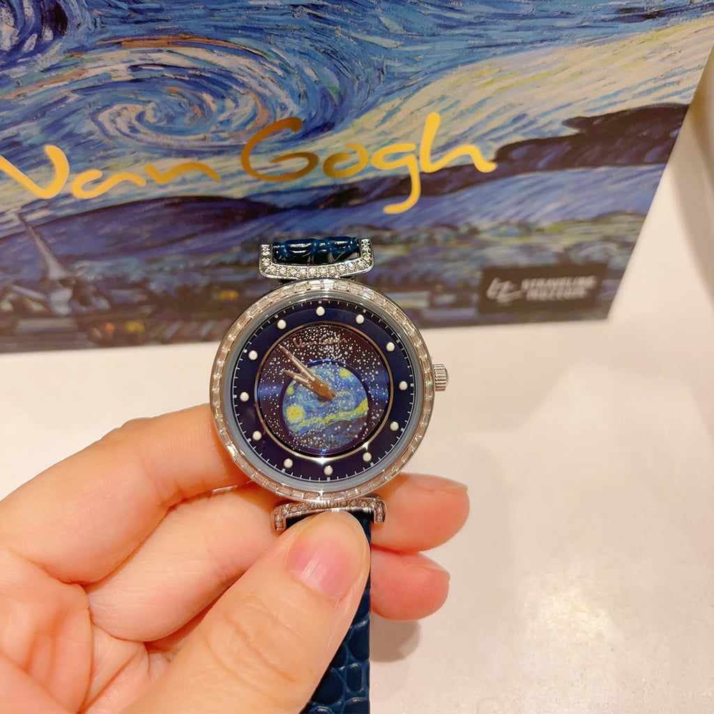 Van Gogh Quartz Wrist Watch La série de nuit étoilée