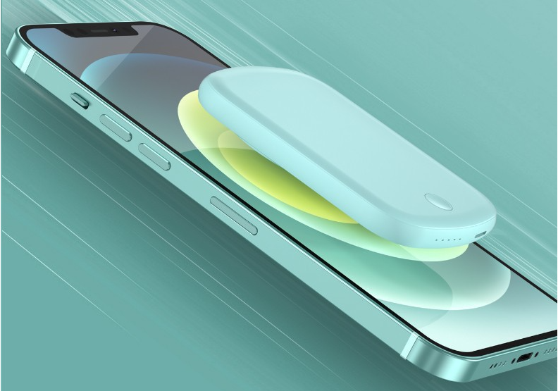 Banque de puissance sans fil magnétique compacte et portable à charge rapide