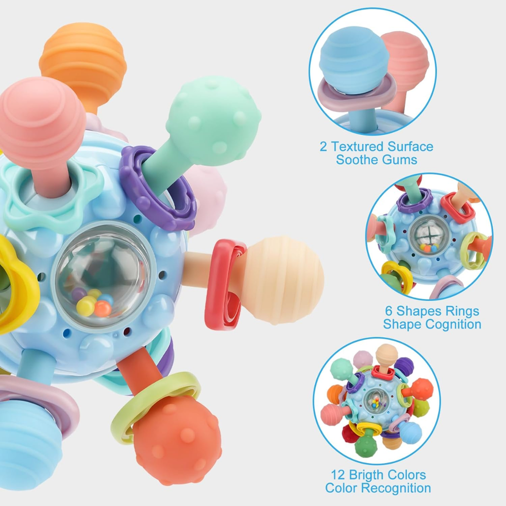 Jouets sensoriels de bébé Montessori pour jouets de dents de bébé pour bébés 0 3 6 9 12 18 mois