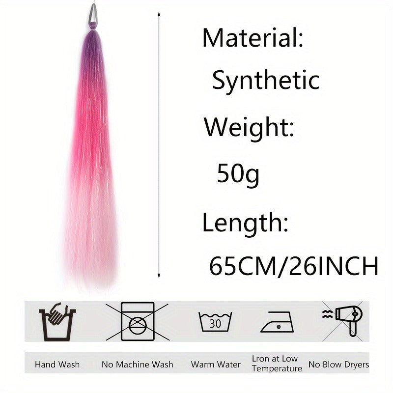 Laser Silk Women's European and American Ponytail Boxing Braid Color Wig