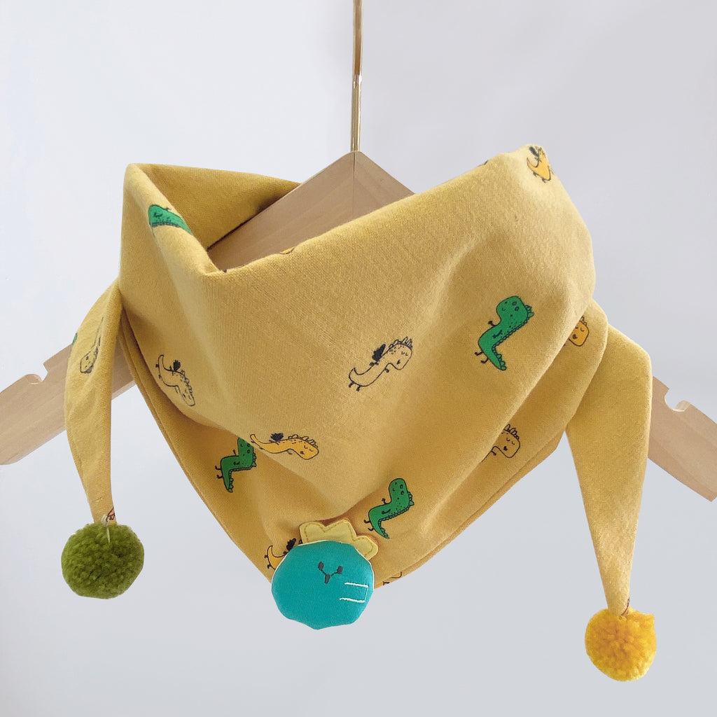 Style coréen coton-linen Plaid enfants écharpe polyvalent et facile à assortir