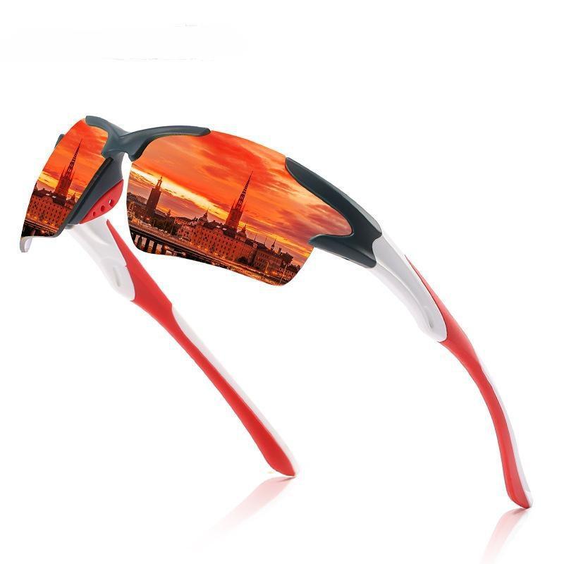 Lunettes de soleil pour hommes et femmes Sports Verres anti-poussières Film coloré Conduite Verres Fishi