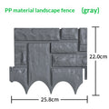 Fence de jardin de clôture en plastique pelouse artificielle pierre-modèle Fence