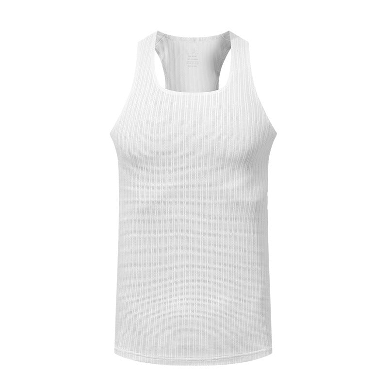 Hommes Solid-colore Athletic Casual Respirant Haut de réservoir à séchage rapide