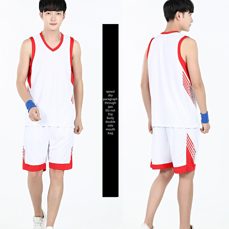 Basketball Sports costumes masculins occasionnels d'été porter sans manches mince vest shorts de course S