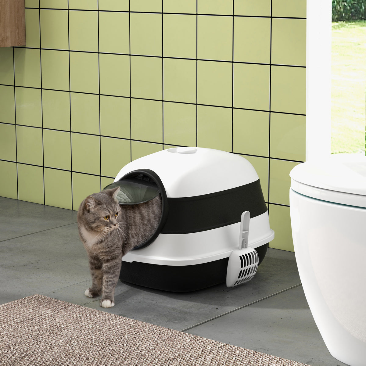 Litière pliable pour chat avec lit