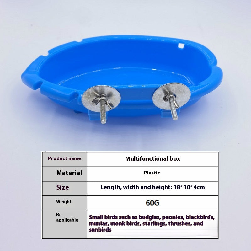 Baignoire multifonctionnelle pour oiseaux