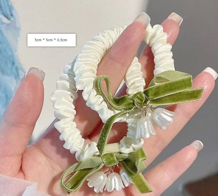 Lily Headband Bow Small Intestine Hair Anneau Advanced Sensual Tie Rope Cheveux Accessoire