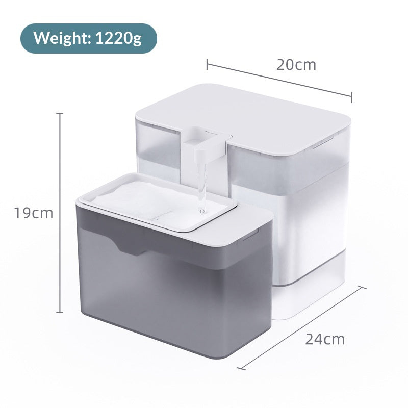 Cat water fountain with impurity separation