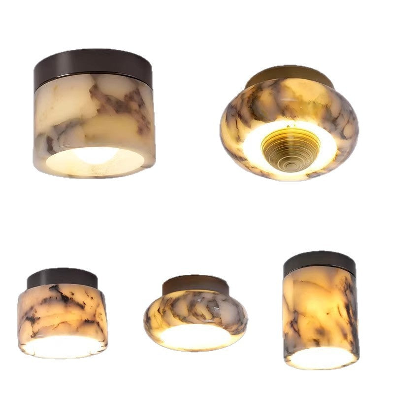 Minimaliste Lumière de plafond en marbre léger et luxueux