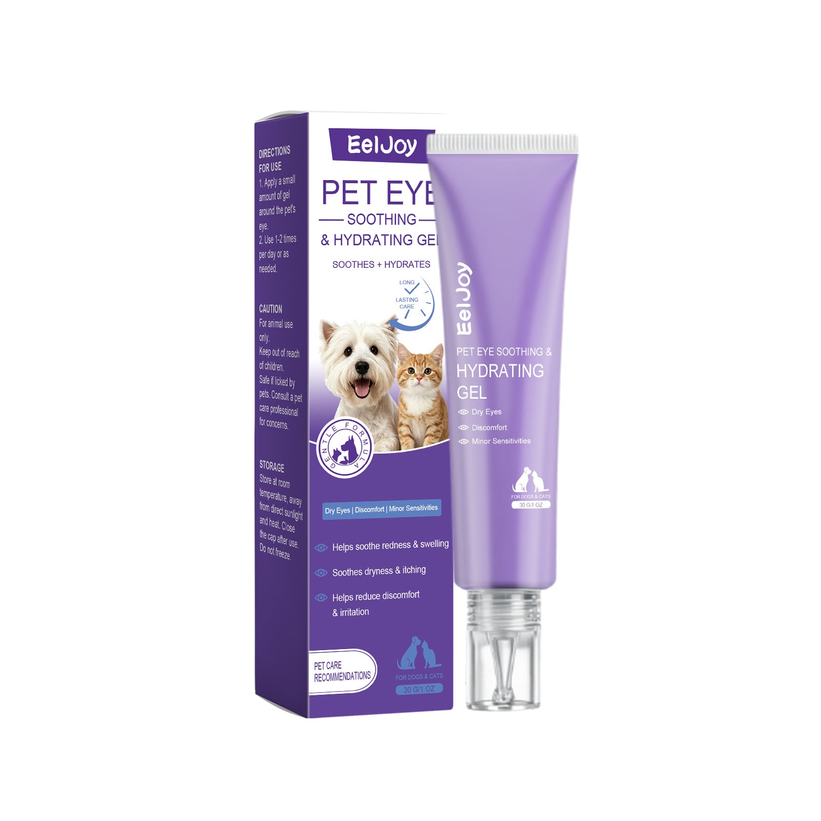 Gel hydratant pour les yeux d'animal