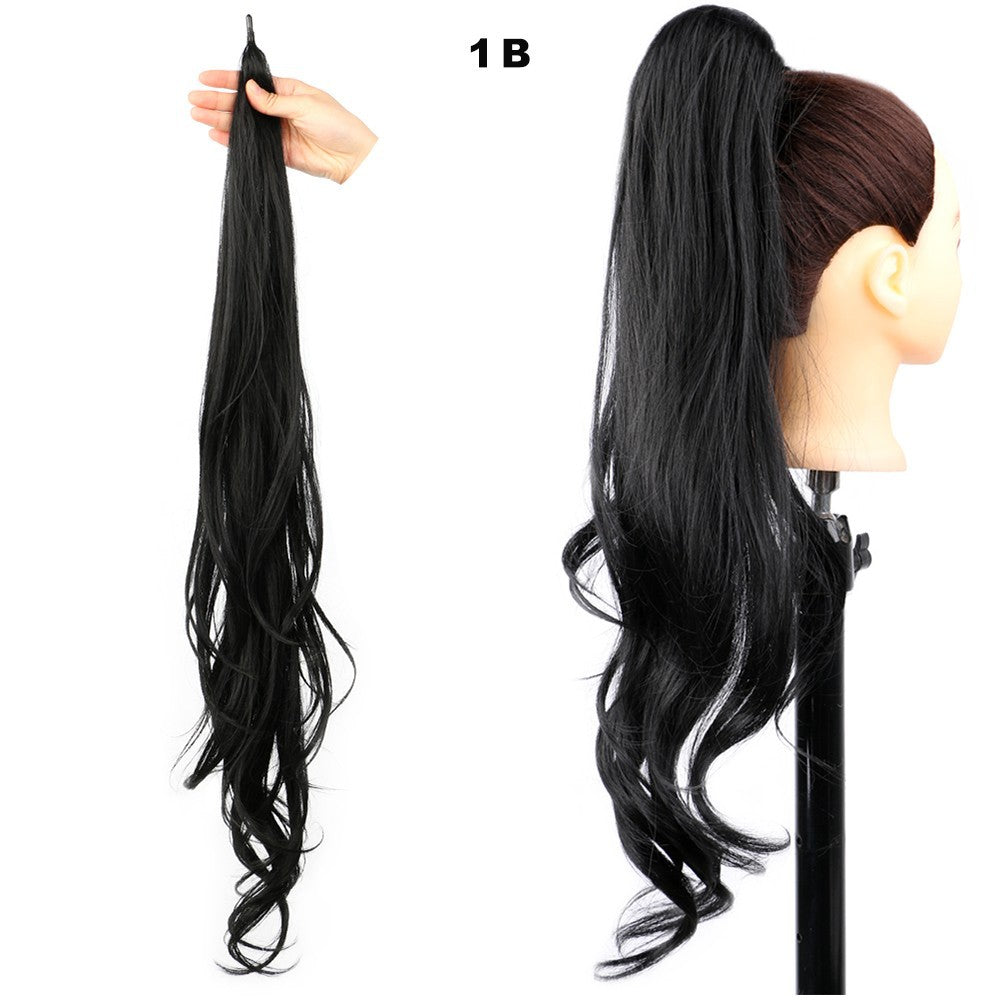 Perruque de queue de cheval haute pour femmes Winding Big Wave Long Curly Hair