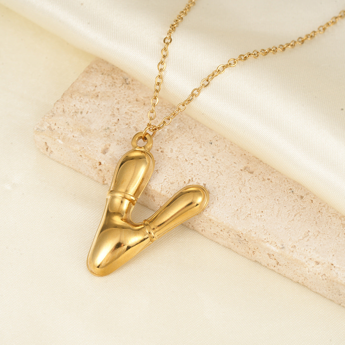 Factory Supply Anglais Lettre Pendentif Collier Cool Hip Hop Style personnalisé Clavicule Ch