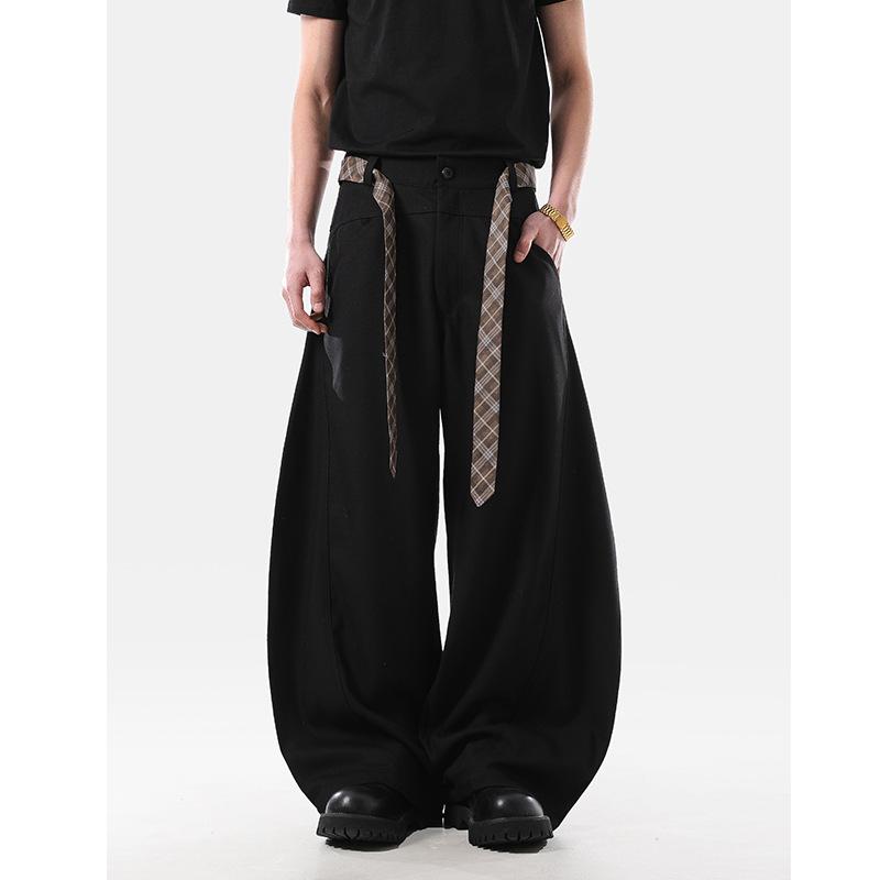 Style américain Vintage Relaxed-fit Pantalons large-lég