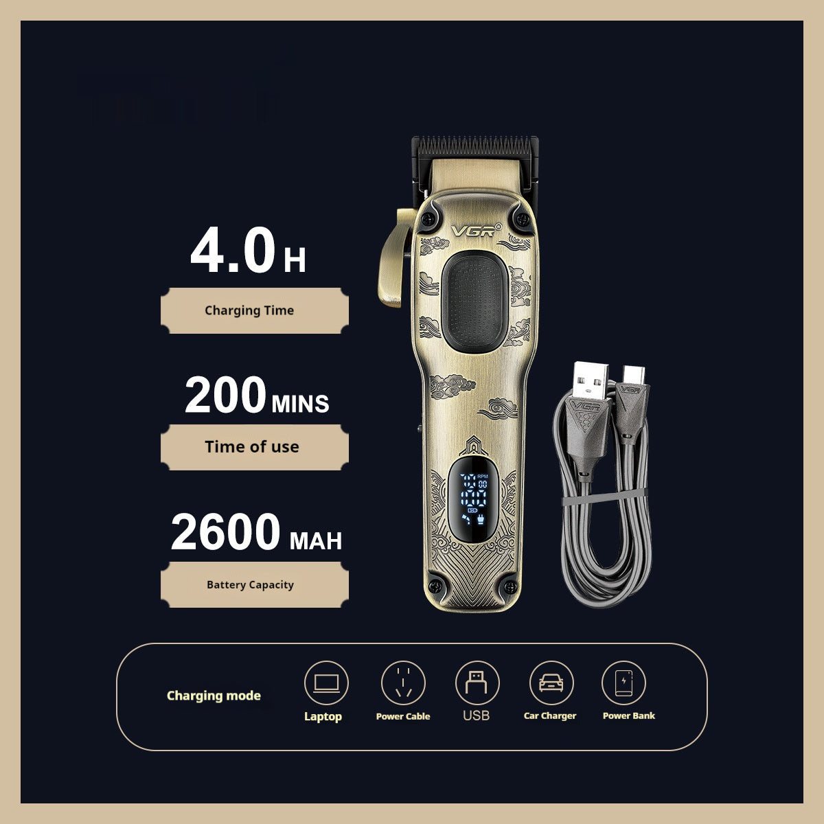 Clipper de cheveux électriques pour la coiffure