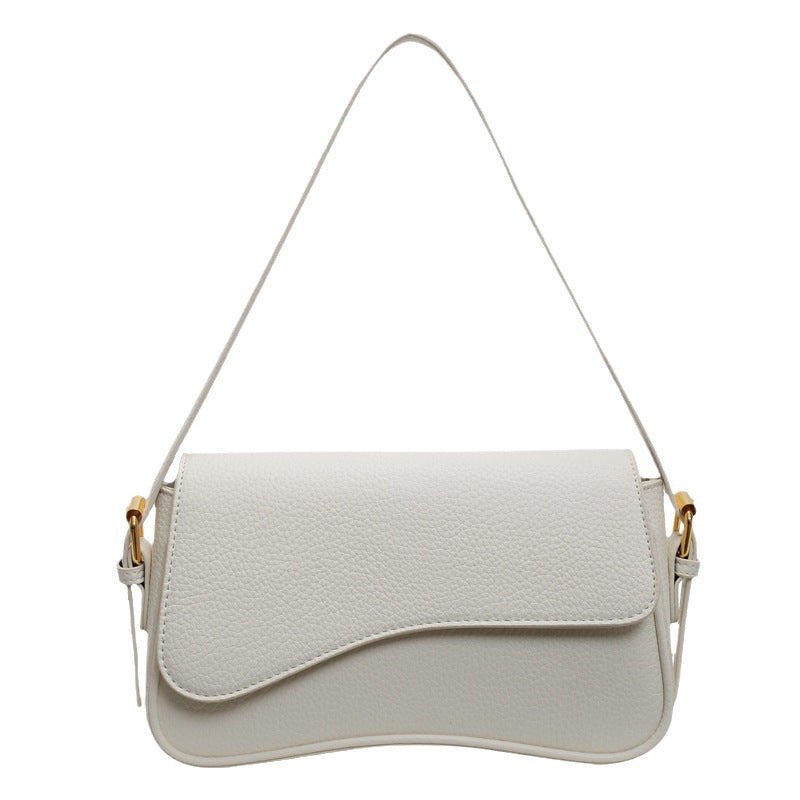 Sac transversal élégant à épaule unique de couleur solide rétro