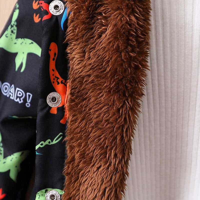Enfant Dinosaur Fleece Lin Coat