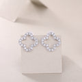 S925 Boucles d'oreilles en argent sterling à trèfle ouvert