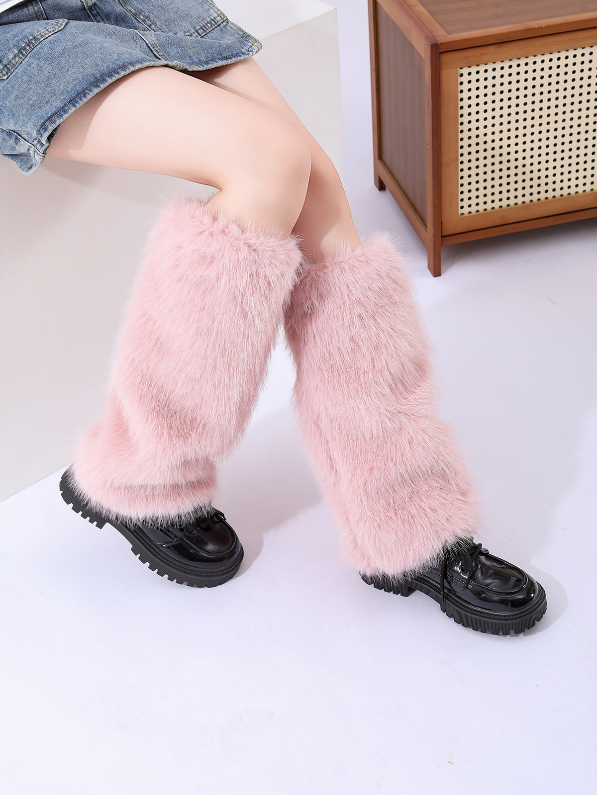 Hiphop Hotgirl Fashion Boot Leg Covers Y2K Goth Chaussettes jambes solides Punk Jk Longueur genou chaud S