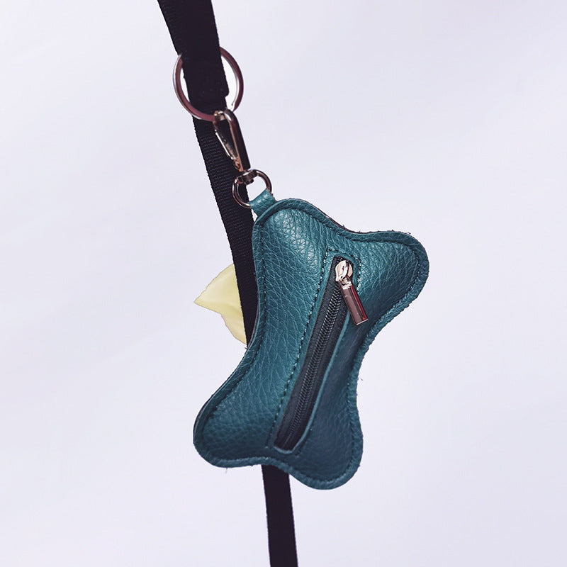 Porte-bags à déchets pour animaux de compagnie Design en cuir PU élégant