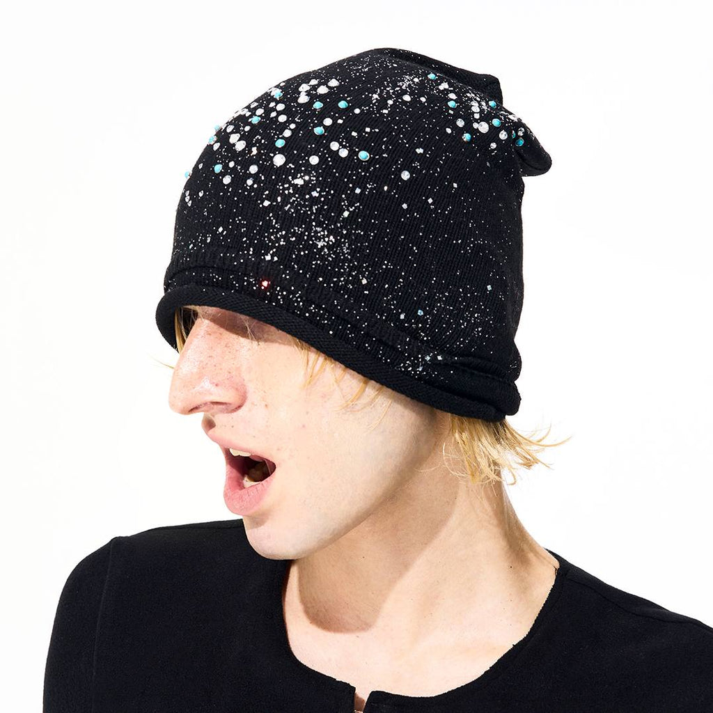 Chapeau haut de gamme en laine de strass