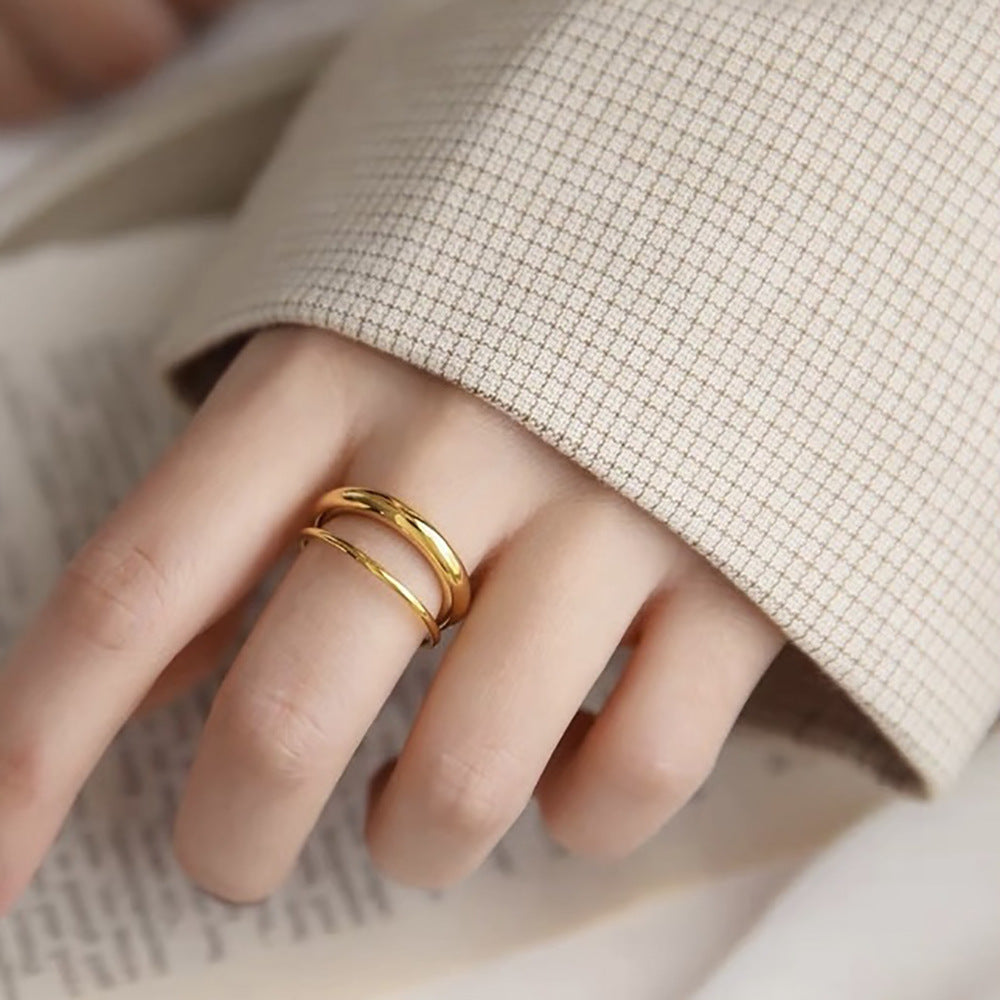 Bague en acier titane pour femmes