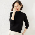 Patchwork à manches longues Sweater Femmes Core-Spun Fil tricoté Top Loose-Fit Fondage tricoté Top