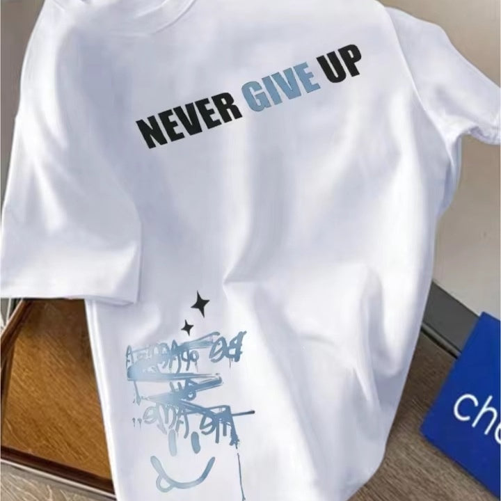 T-shirt à manches courtes imprimé style foncé