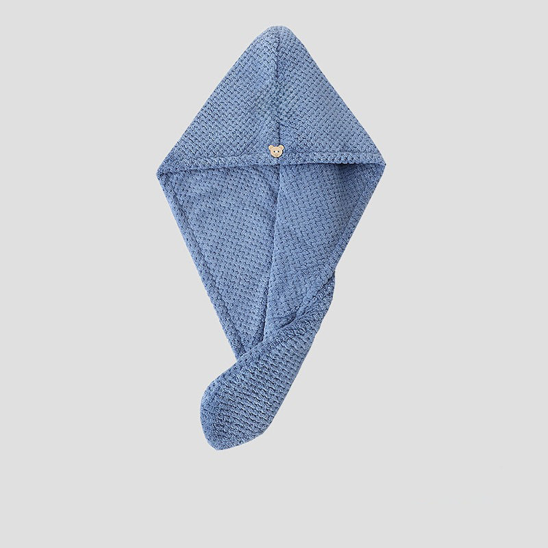 Casquette de séchage des cheveux de Fleece de corail pour femmes