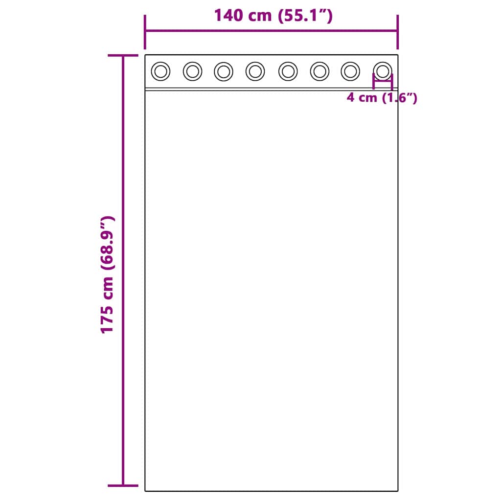 Rideaux avec rideaux 2 pièces Polyester