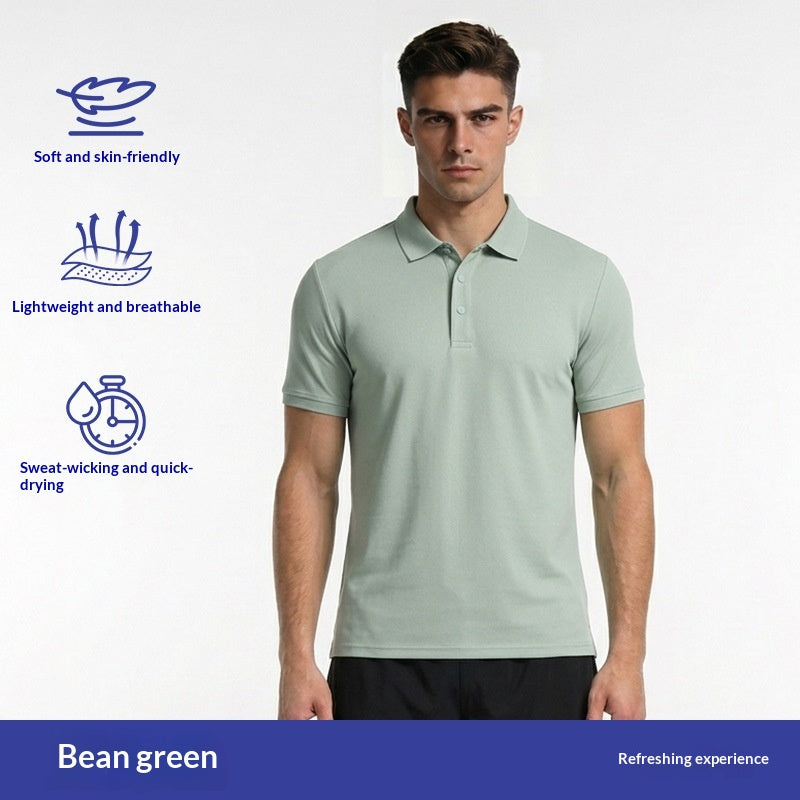 T-shirt de sport homme d'été à manches courtes couleur solide