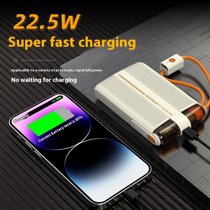Avec câble Power Bank 225W Super Fast Charge Source d'alimentation portable