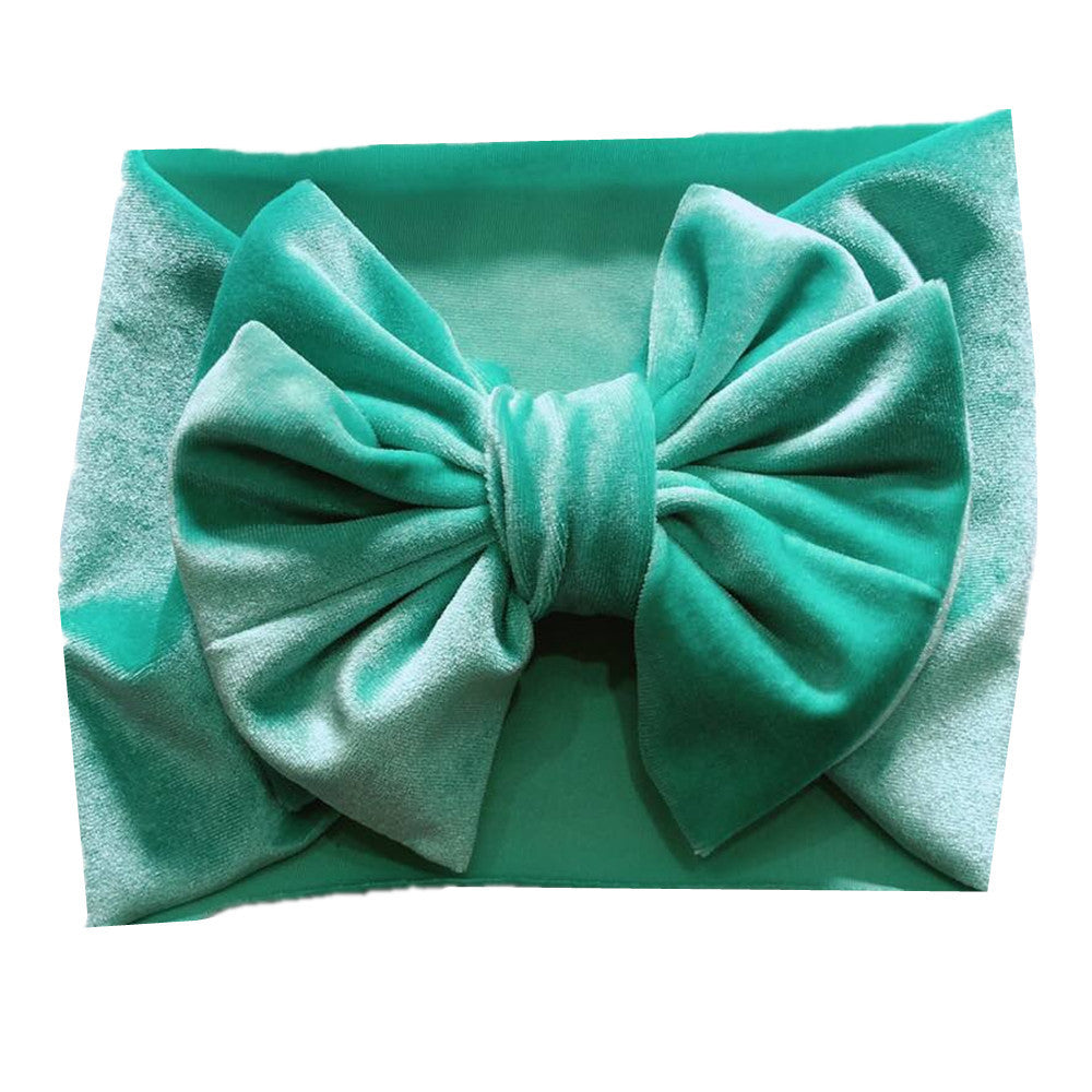 Bandeau de velours festif multicolore pour enfants avec accessoires cheveux stretchy