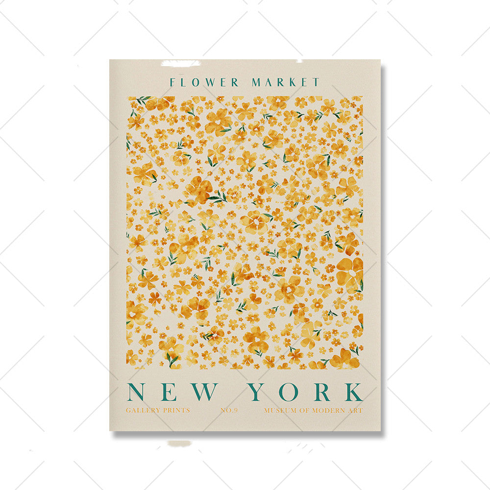 Floral Vintage Poster Canvas Imprimer Mural