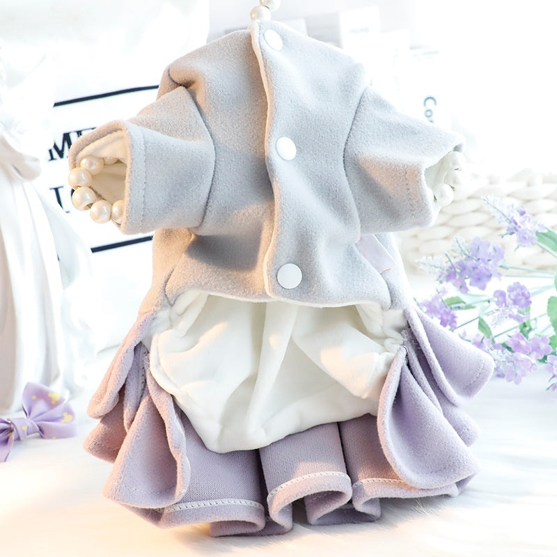 Vêtements de chien Automne et hiver Style épais Cat Princesse