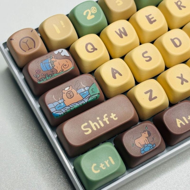 Capabala PBT Girl MOA Hauteur Mécanique Keyboard Keycaps 130 Key Set