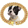 US LOCAL STOCK Hiphoppet Belle vente en alliage de luxe chaîne de chien Sparkling Diamond Secure Me