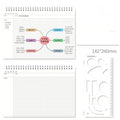 Carnet de notes de carte mentale avec modèle A4 Grand cuir souple