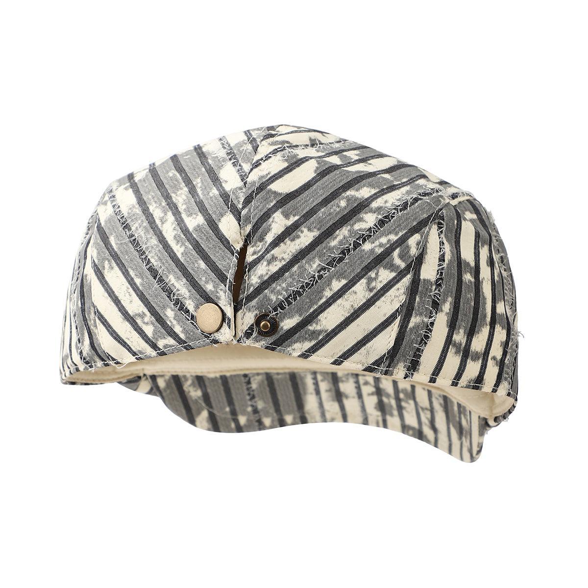 Chapeau avant rétro rayé tendance gradué