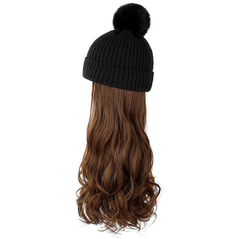 Chapeau de laine d'automne et d'hiver amovible