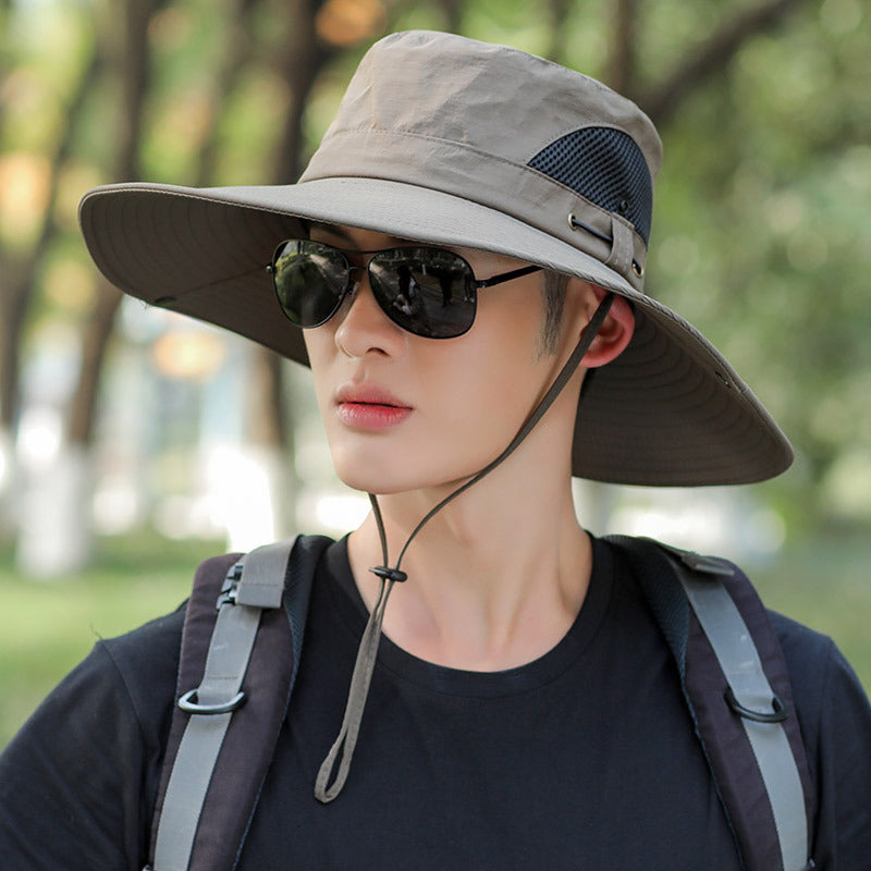 Homme Big Brim Sun Protection Pêche Chapeau pêcheur