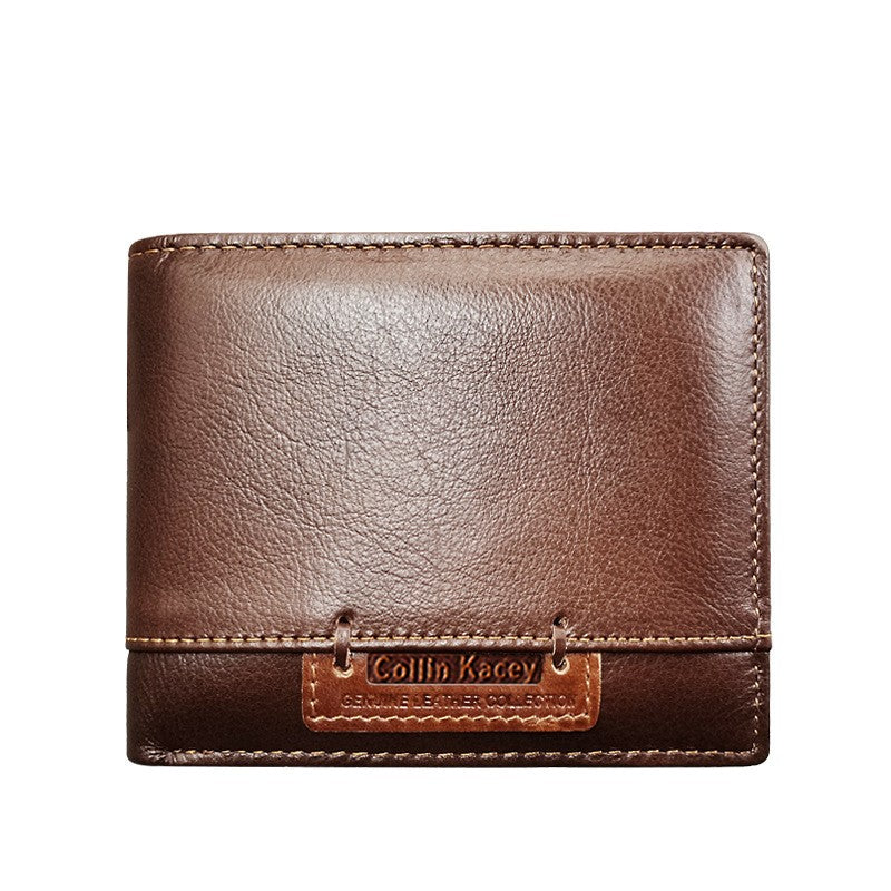 Courte mode de portefeuille pour hommes Cowhide